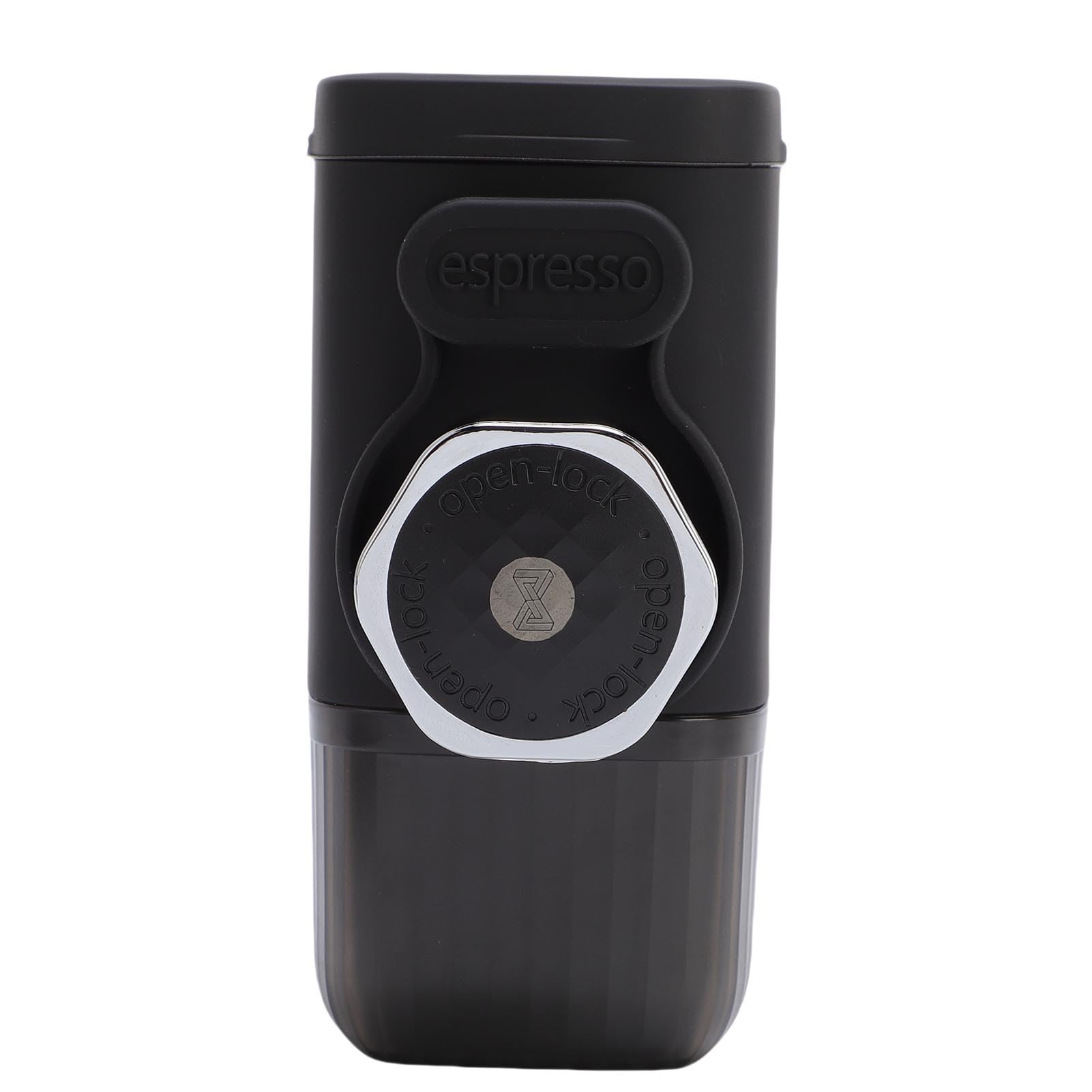 Drfeify Máquina de café Espresso Eléctrico Portátil, Cafetera de Viaje Portátil Operada Manualmente con Cápsula de café Molido para Acampar de Viajes, Senderismo, Oficina (BLACK)