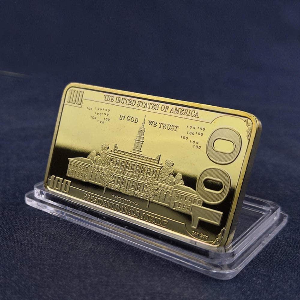 Trump 100 US Dollar Gold Bar Collectible Replicas Coin Cryptocurrency  Souvenir Gifts : Amazon.nl: Toys & Games