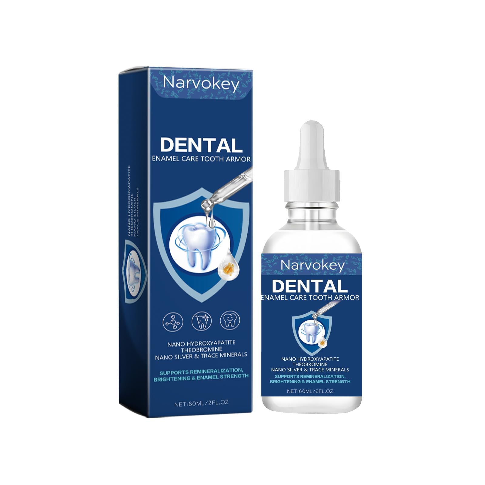 Tooth Armor Transparent Enamel Strengthening Formula Drops with Hydroxyapatite for Cavity Defense and Gum Health Daily Oral Care
