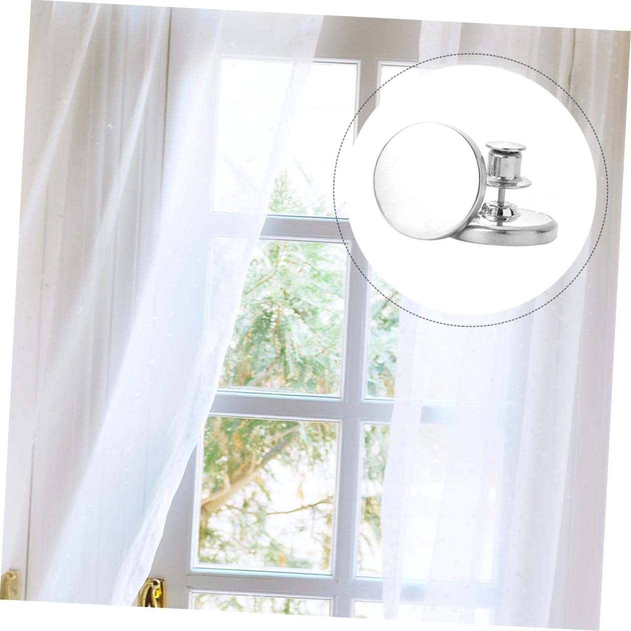 OUNONA 30paires Magnétiques pour Rideaux Embrasses Ajustables Installation Facile pour Chambre Salon Et Bureau