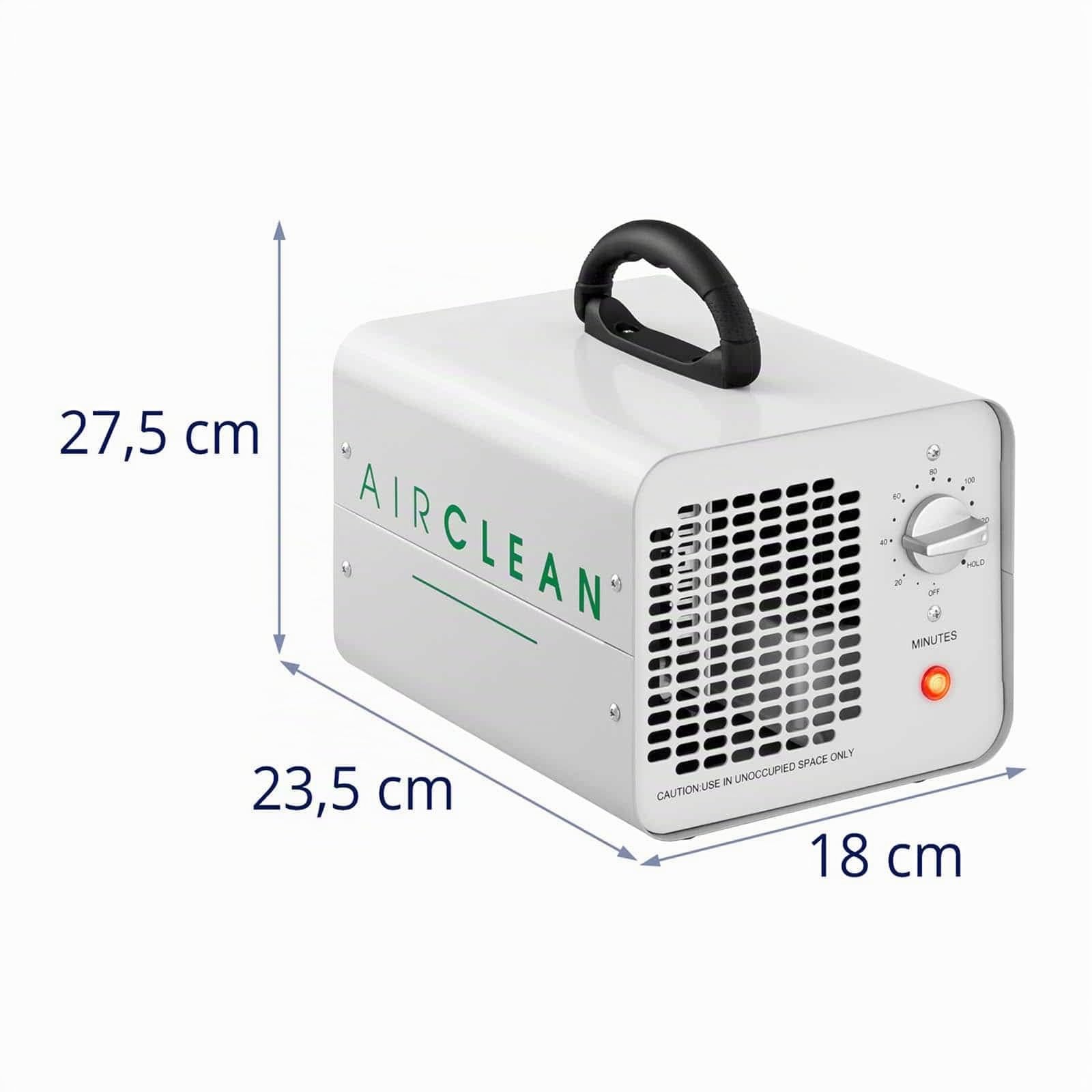 Generador de ozono Profesional AIRCLEAN 10G-WL Purificador Aire Ozonizador Maquina de ozono 10000 MG/h, 102 Watt, Temporizador 120 Min