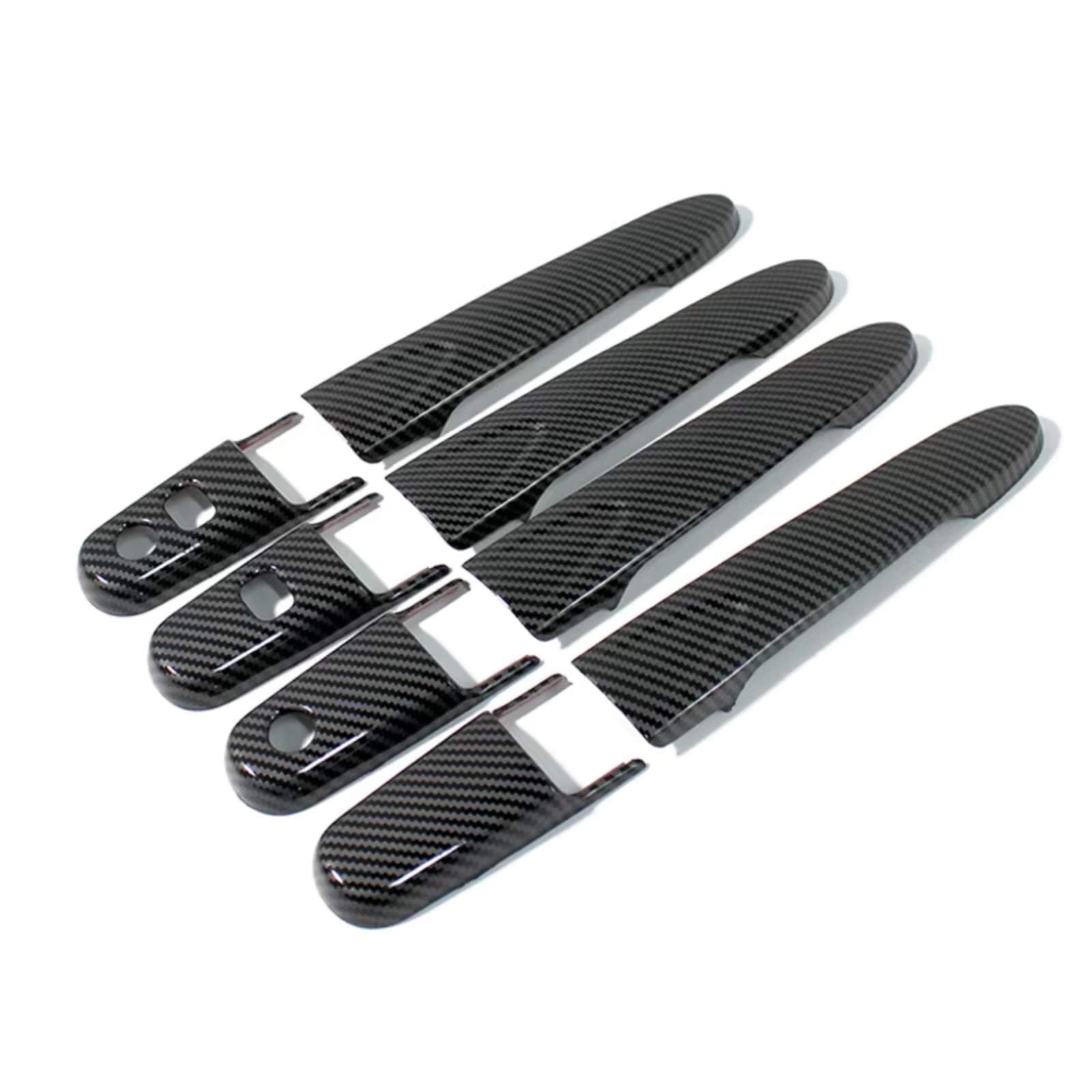 JJRFVBGT Door Handle Trim Compatible with Toyota for Rush 2018 2019 2020 2021 ABS Chrome Cover Hole Accessories Car Exterior Door Handle Housing(New Carbon Fiber)