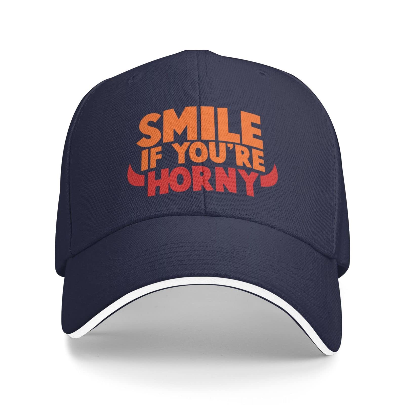 IUBBKISmile If You‘re Horny Hat Mens Womens Novelty Baseball Cap Dad Hats Summer Caps Adjustable Sunhat