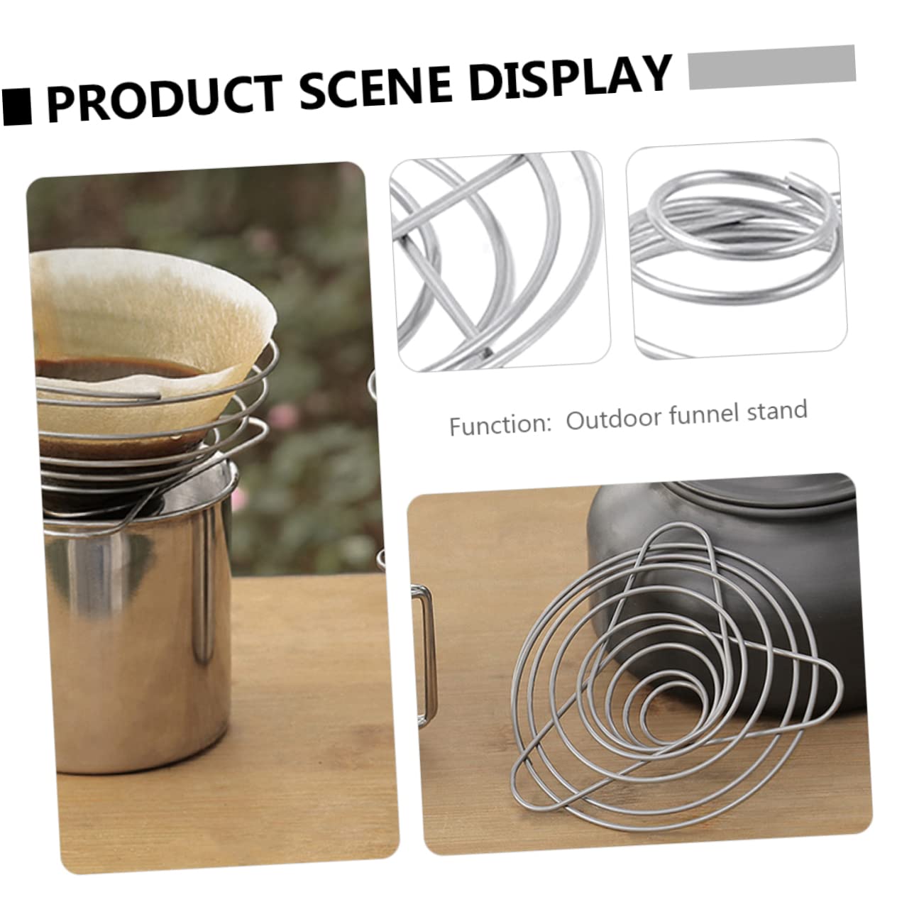 SHINEOFI 3 Series Cono Filtrar Canalón Papel Colador Pequeño Filtro De Café Reutilizable Puntos De Café Guarnición De Café Conveniente Soporte Para Goteros De Cafe Silver 2 Piezas X 3
