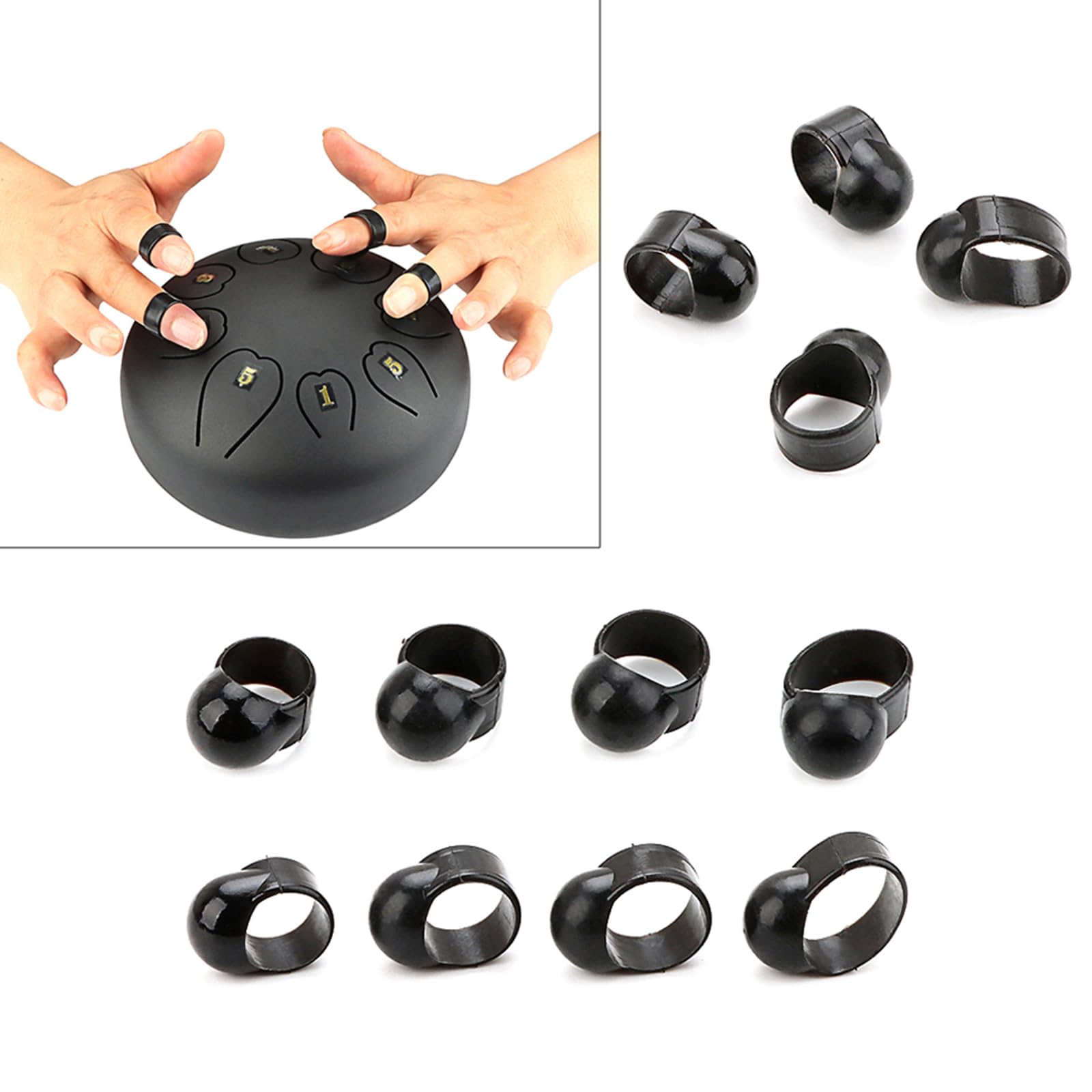 kobeIeen 4 Pcs Drum Finger Sleeves Silicone Knocking Finger Sleeves Drumstick Holders Finger Tool Easy to Use