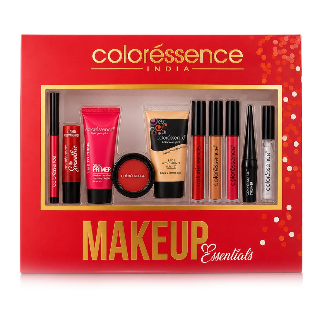 COLORESSENCE Makeup Essentials Kit with 10 Premium Products | Waterproof & Smudge Proof | Multi-purpose Complete Makeup Kit-picture-34