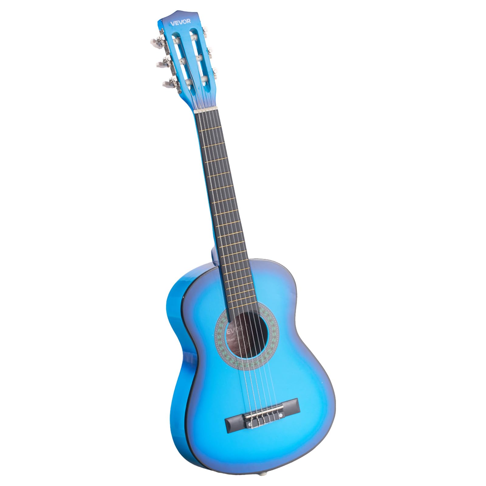 VEVOR Gitara akustyczna dla dzieci i początkujących, 76 cm gitara klasyczna z nylonowymi strunami i pełnym zestawem startowym (torba na koncert, tuner, pasek, kapo, kostki, dodatkowe struny) dla
