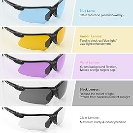 xaegistac Shooting Glasses with Case Anti Fog Hunting Safety Glasses for Adults