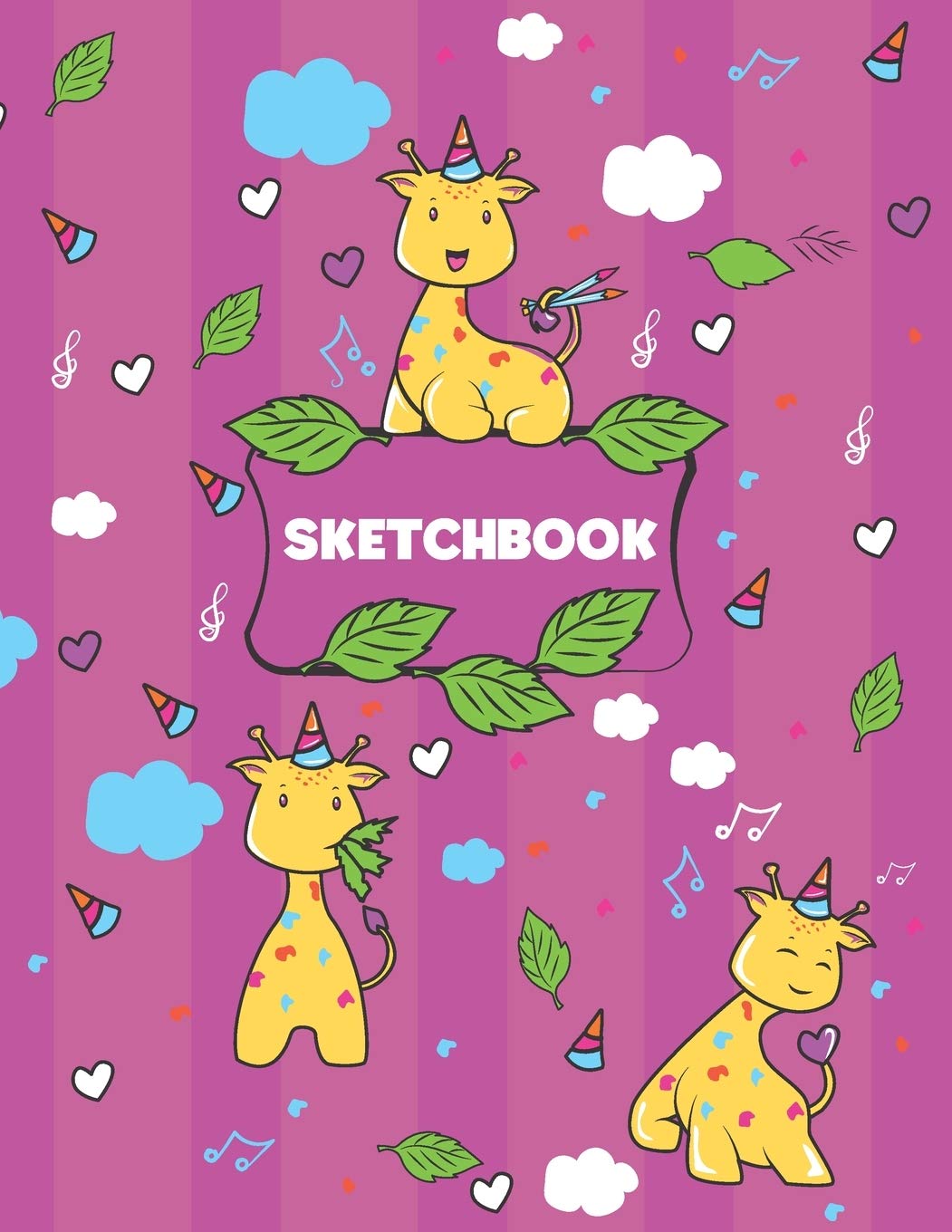 Sketchbook: 8.5 x 11 Sketch Book for Girls. 100 Blank Pages Notebook for Drawing and Sketching
