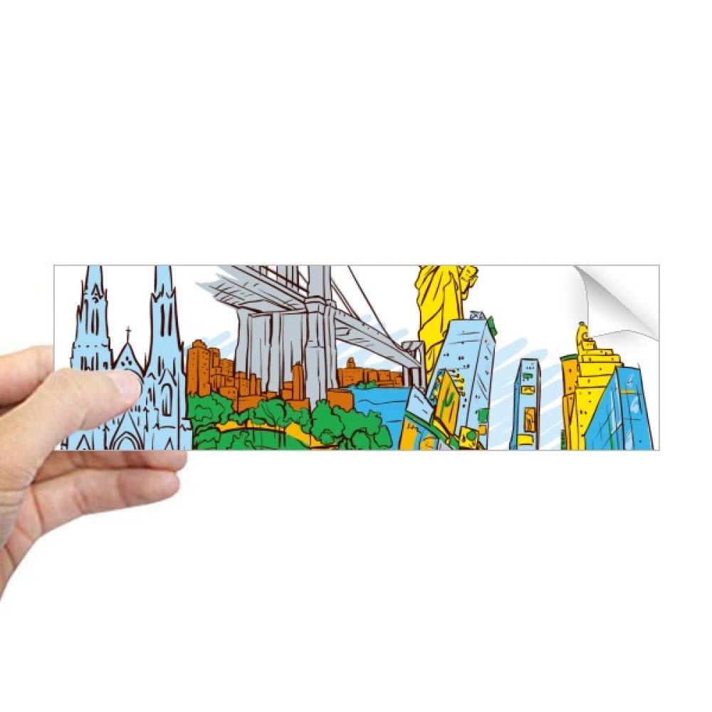 Adhesivo Rectangular US New York Resistente al Agua para Parachoques 4