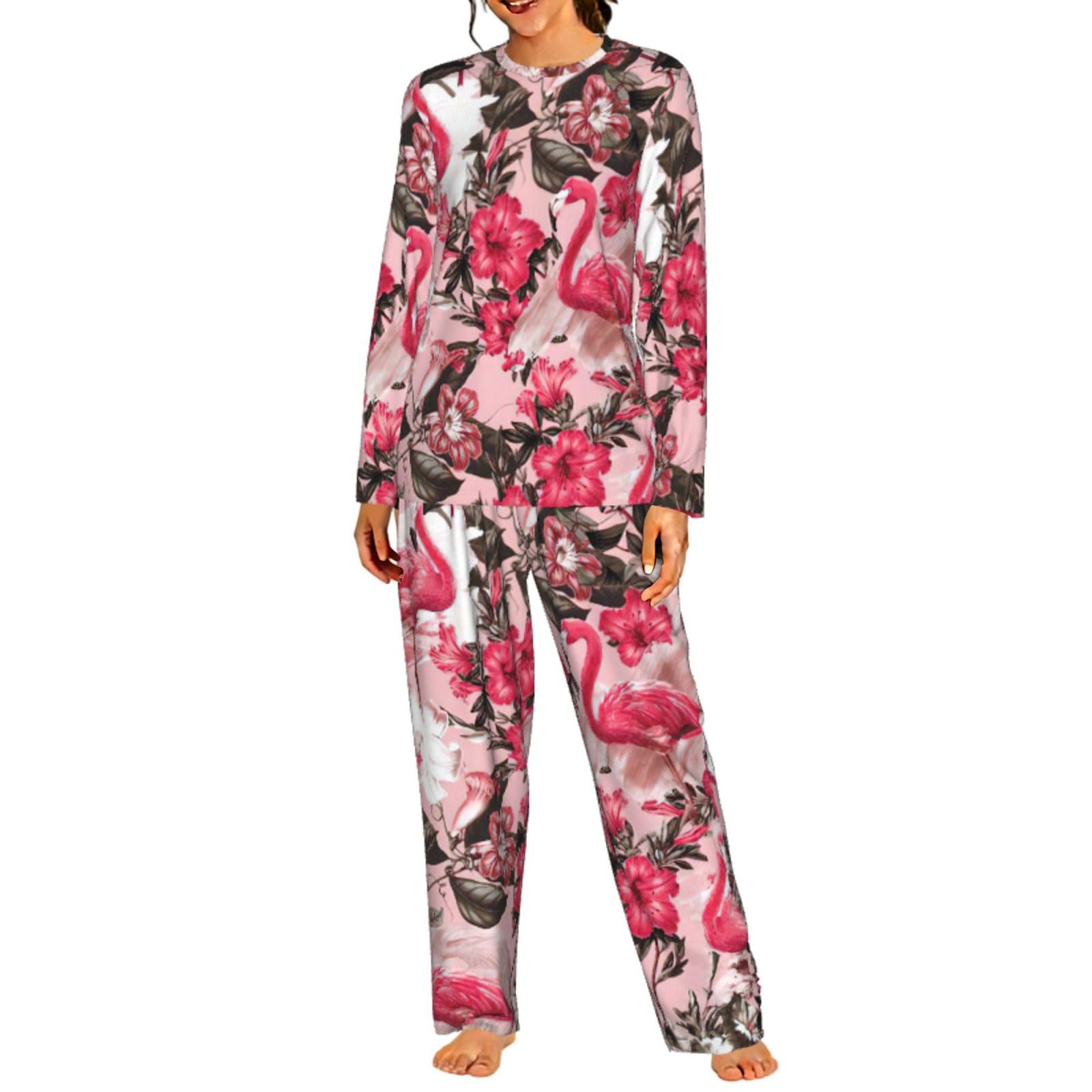 Pyjama long femme à motif flamant rose pour ne plus avoir froid la nuit - 8
