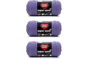 Red Heart Super Saver Purple Yarn - 3 Pack of 198g/7oz - Acrylic