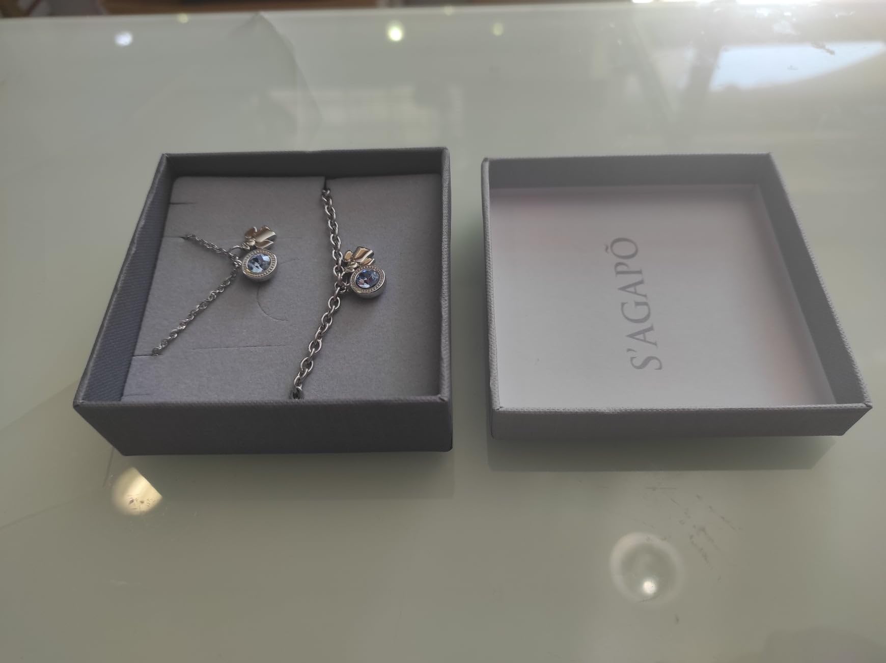 Generico S'agapò Collana e Bracciale Donna Acciaio Angelo SKT03 SKT13
