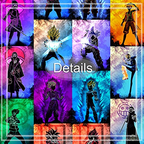 Kaiwalk Anime Poster Print On Canvas Painting Wall Art For Living Room Decor Boy Gift (Unframed, Q-Colorful Anime) #TOP3