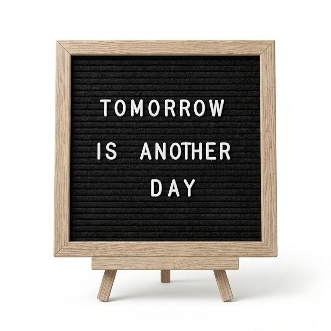 Vision Board for Manifestation, Notice Board – 20x20 cm Felt Pin Board with Letters & Stand | Stylish Notice Board for Home, Office & Study Room Wall Decor-image-5