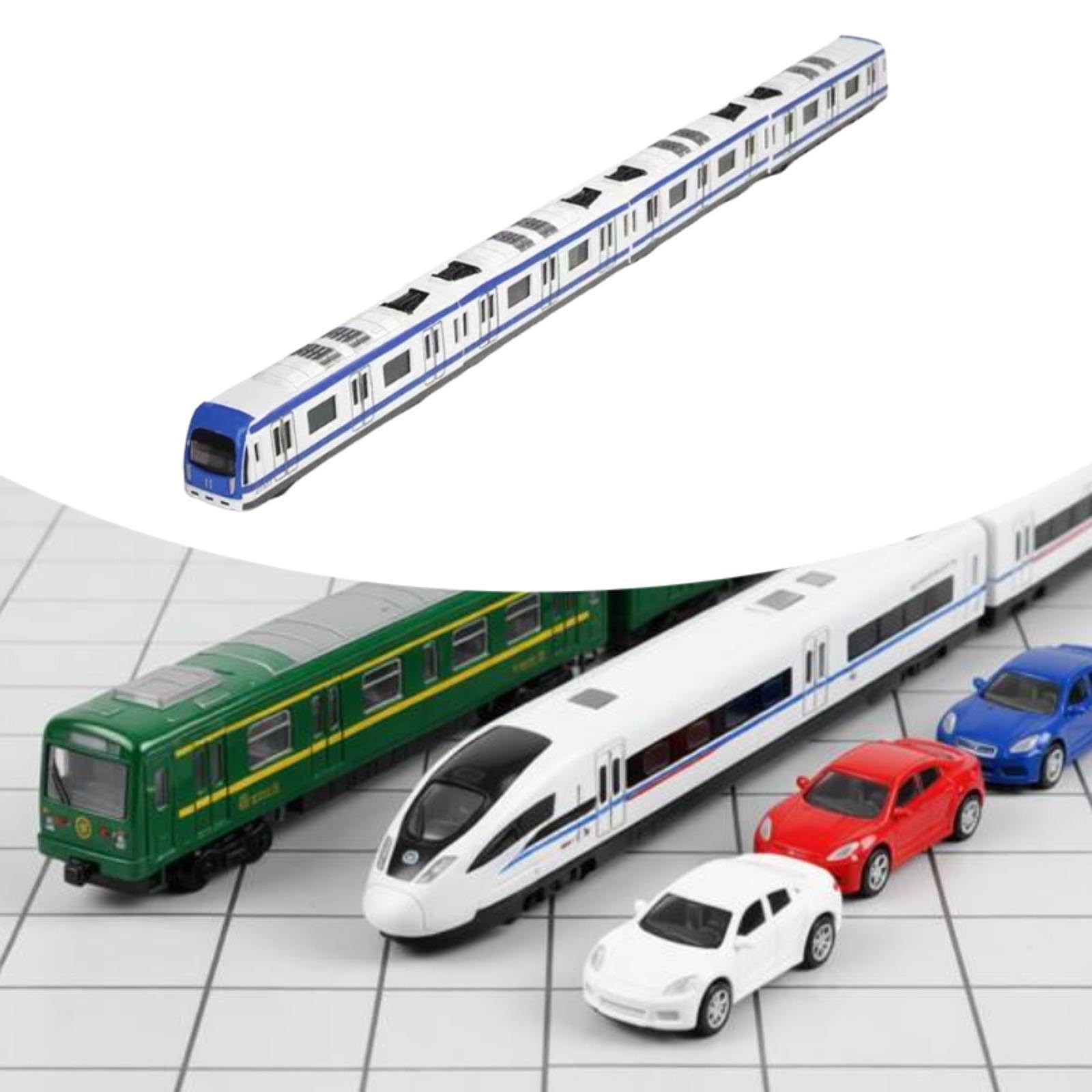 Harilla Set di Treni Giocattolo, Modello di Treno della metropolitana in Lega Leggera Creativa per Bambini, Bambine e Ragazzi, Regali per Bambini, Blu