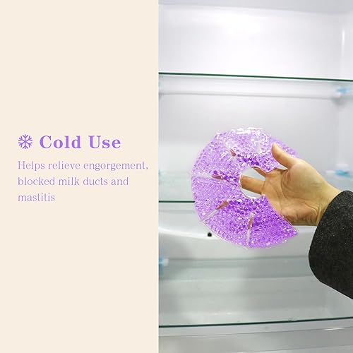 Miniatura 7 de Paquetes de hielo con cuentas de gel para pecho calientefrío, almohadillas de calor para lactancia materna, dolor de lactancia, mastitis,