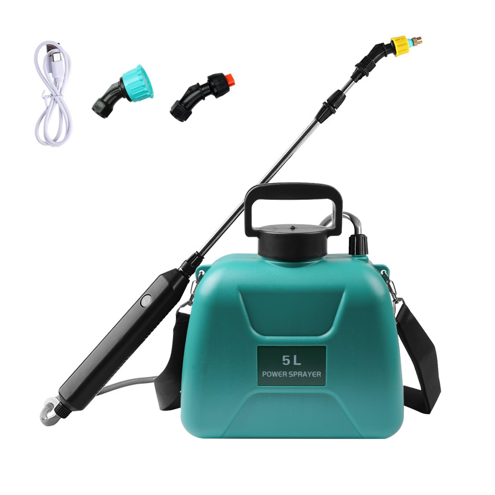 Pulverizador Electrico para Plantas Pulverizador de Hombro a Presion 5L Fumigador Mochila Bateria Recargable Portátil para Jardin