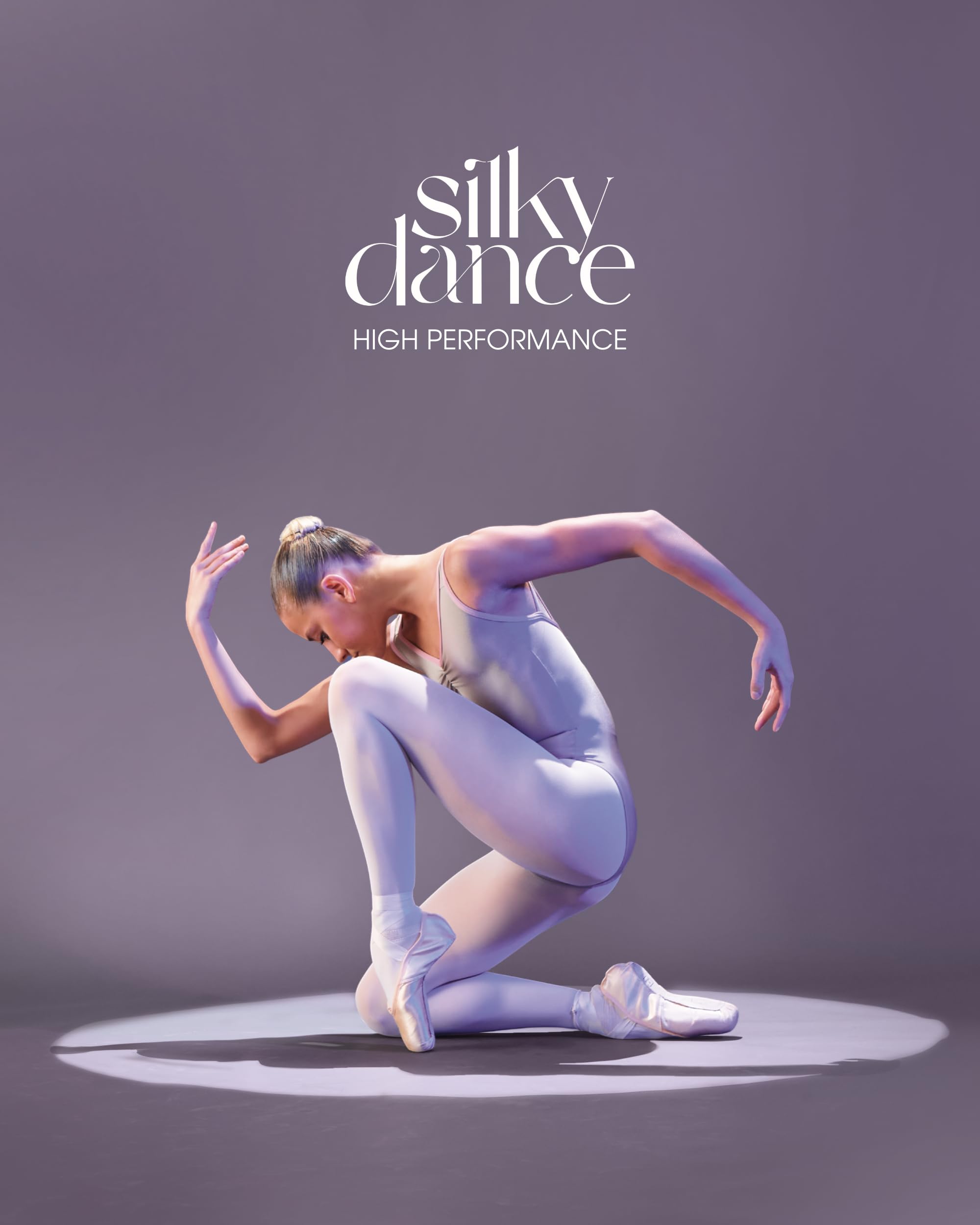 Mallas de ballet convertibles 70 denier alto rendimiento rosa marrón