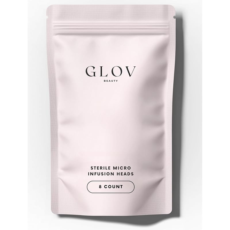 Cabeças de reposição para microinfusão Glov Beauty 0,25 mm, uso único, pacote com 8
