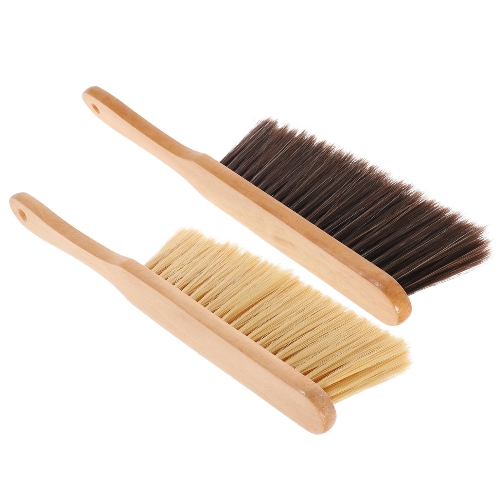 IWOWHERO Dust Brush Cleaner 2pcs Handheld Small Broom Brush for Bed Kitchen Car Upholstery Handle