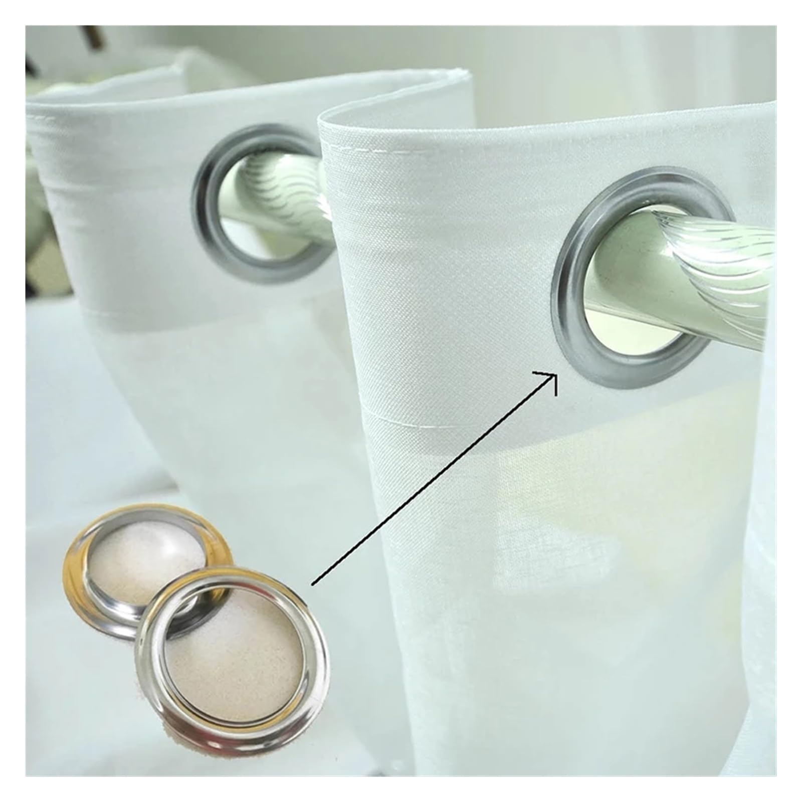 Anelli in Metallo Argentato for Intestazione della Tenda Tenda sospesa all'Ingrosso Occhielli in Metallo economici Accessori passacavo wanglan(60 Pair)