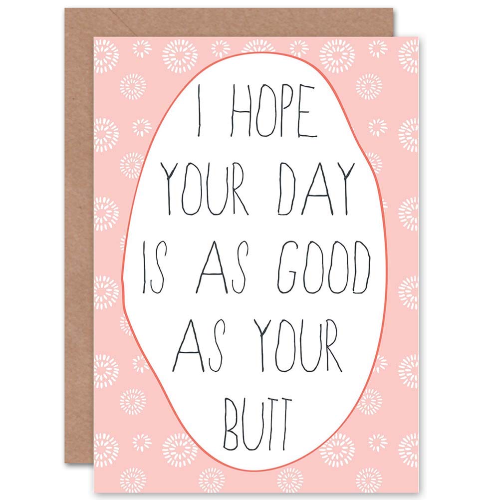 Wee Blue Coo Birthday Celebration Happy Fun Butt Pun Present Gift Sealed Greeting Card Plus Envelope Blank inside