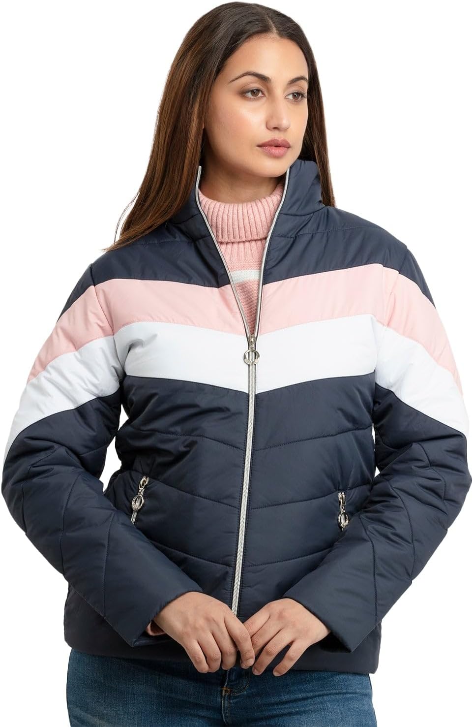 Status QuoWomens Quilted High Neck Jacket
