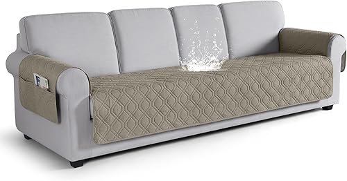 Miniatura 52 de VANSOFY Funda de Sofá, Fundas de Sofá Impermeables Lavables Forro Protector de Muebles Fundas de Asiento de Sofá Antideslizantes para Perros, Azul