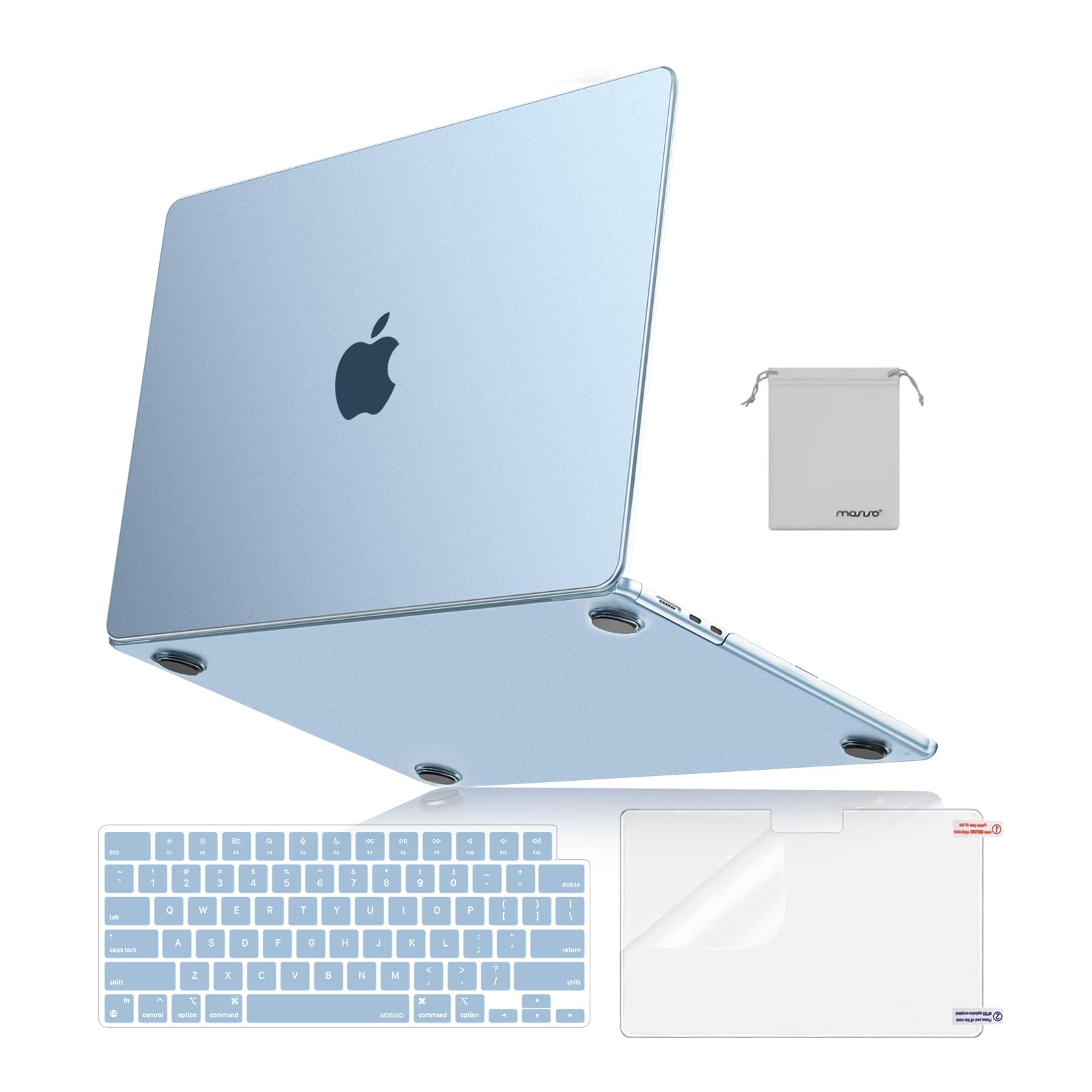 MOSISO Compatible with MacBook Air 15 inch Case 2026 2025 2024 2023 M4 A3241 M3 A3114 M2 A2941, Ultra-Thin Natural Original Hard Shell&Matching Color