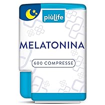 Melatonina Per Dormire Meglio – 1 mg per compressa – Caramelle melatonina forte e pura, senza zucchero – Allevia Jet Lag, Pastiglie per dormire come un Sonnifero Naturale Sonno zZZ – PiùLife
