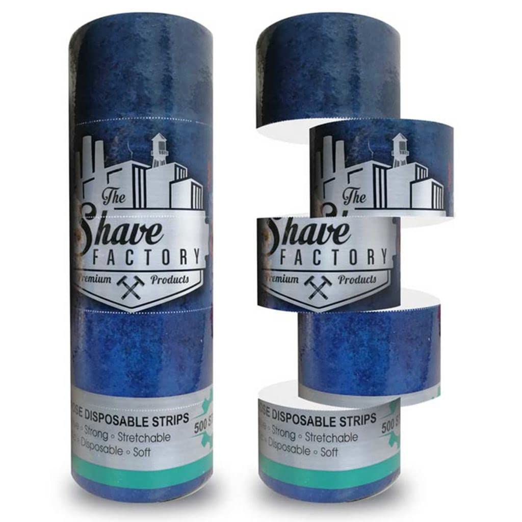 The Shave Factory Halsstrips Per Kappers - 5 Rotoli Da 100 Strisce - Kroos Nekbeschermer Per Una Comoda Lametta Da Barba Con Una Speciale Carta Da Collo Kroos Per La Rimozione Dei Peli