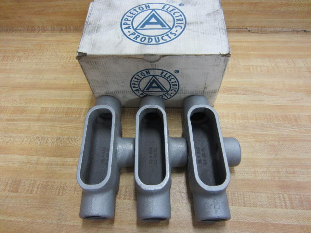 Appleton APP T37 APPT37 Grayloy FM7 Conduit Body 1" (Pack of 3)