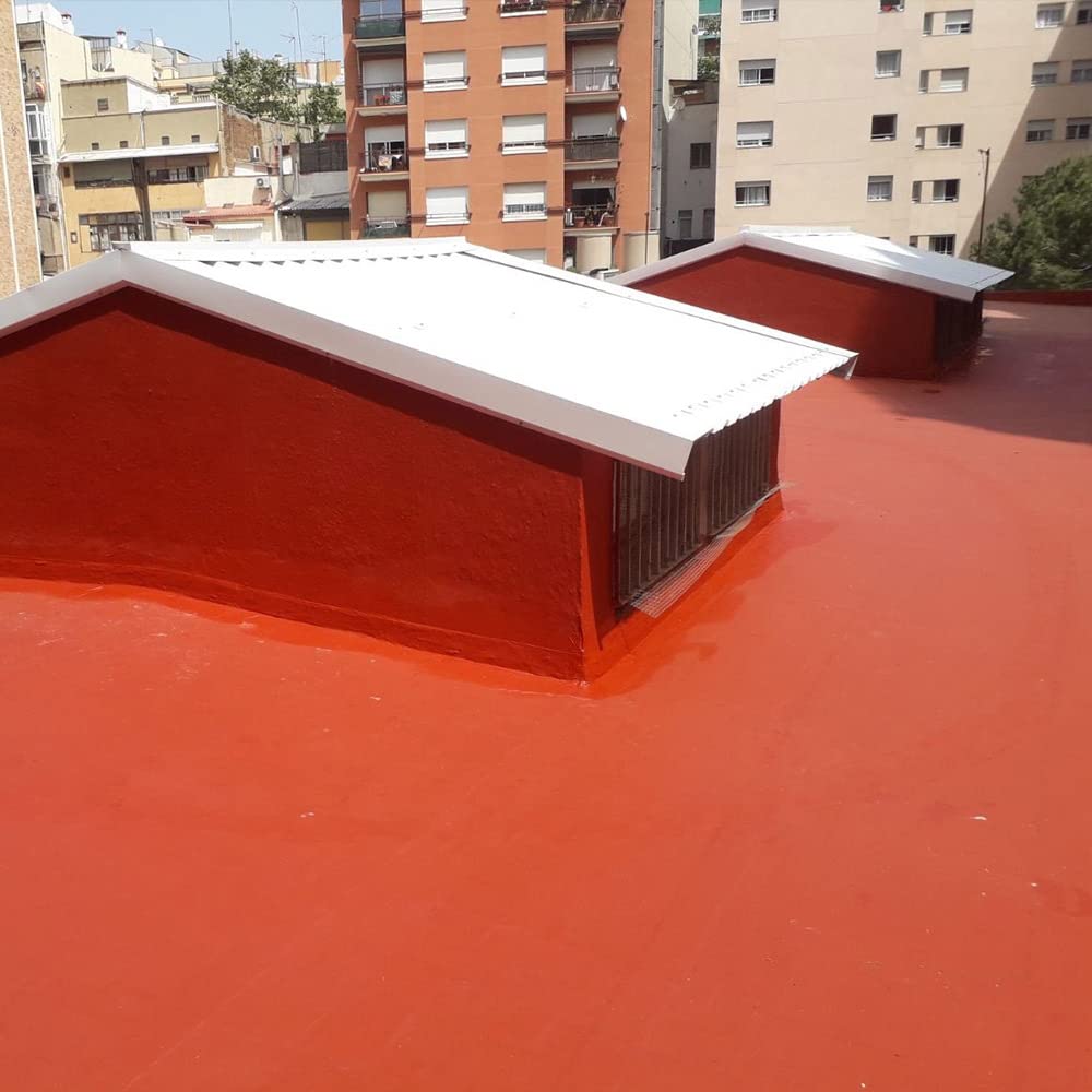 Mariseal 282W Rojo 15kg Impermeabilizante Terrazas Cubiertas y Tejados | Membrana impermeable elástica y continua que protege frente a la humedad y las filtraciones. Resistente a intemperie