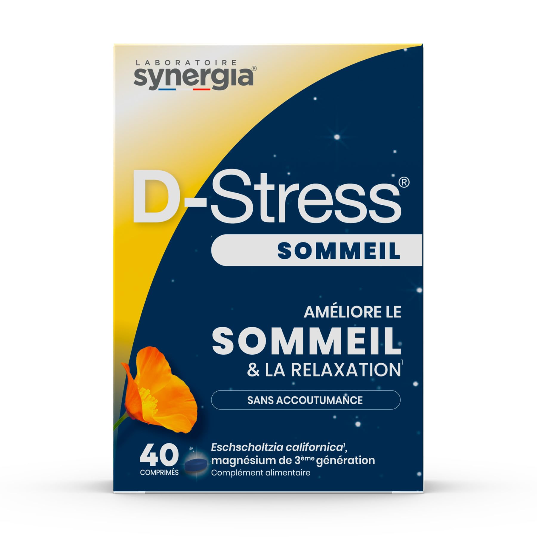 Pack "Estrés y sueño" | 2 D-Stress comprimidos 80 comprimidos + D-Stress SOMMEIL 40 comprimidos | Para días y noches sin estrés | Laboratorio Synergia