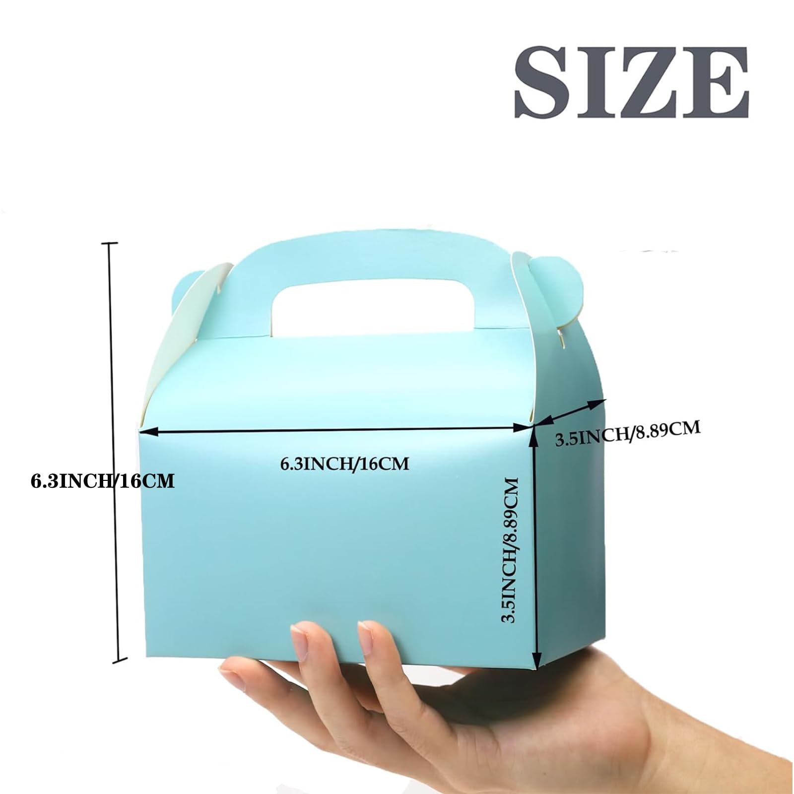30 Scatole Per Bomboniere Runiash – Carta Kraft Con Nastri – Blu – Per Matrimoni, Baby Shower, Compleanni – 9x9x5 Cm