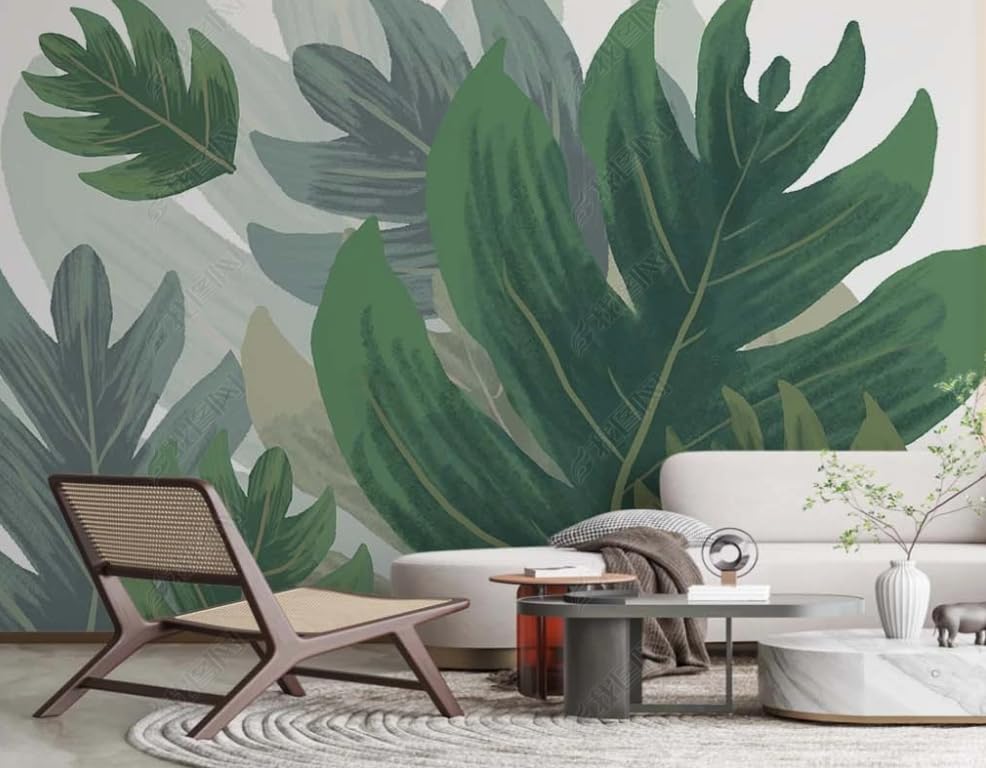 Poster Géant Mural Plantes Vertes Papier Peint Grand Salon