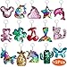Outee Sequin Keychain 15 Pcs Flip Sequin Keychain for Mermaid Tail Clover Cat Animals Shape Party Favors for Kids Adults Party Favors Gift 15 Different Designs