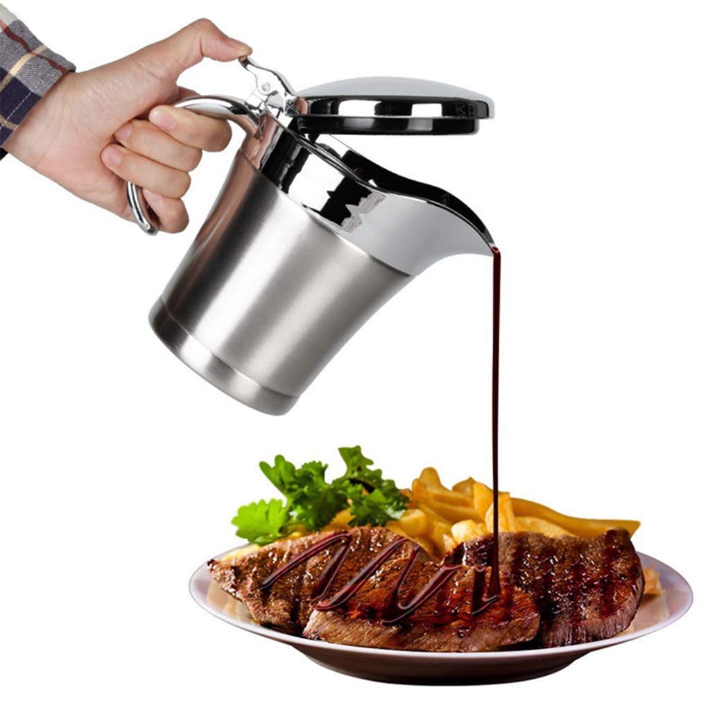 2 Stück 750ml Edelstahl Isolierter Sauciere Saucenbecher Sauce Schüssel mit Deckel