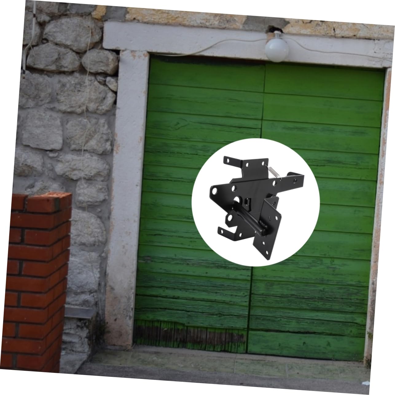 Loquet Autobloquant Noir en Fer pour Porte Métallique, Installation Rapide