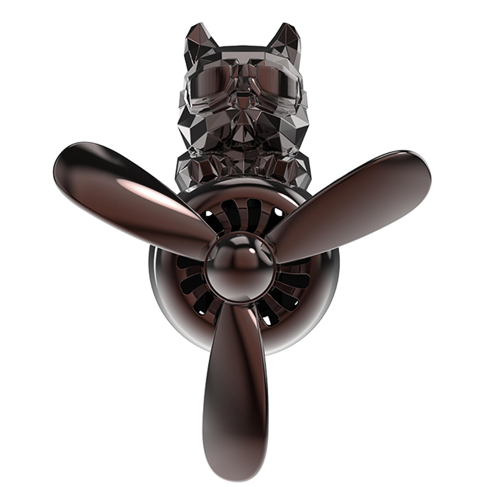 Car Air Freshener Propeller AC Deodorizer Cute Dog Aroma Diffuser Airplane Driver In-car Deodorizer Clip-on Solid Fragrance Easy to Install AC Vent Spiral Rotation Propeller Diffuser Fan