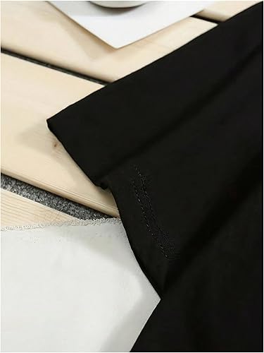 Miniatura 3 de GORGLITTER Camiseta de manga corta con estampado japonés para hombre, estilo casual, cuello redondo