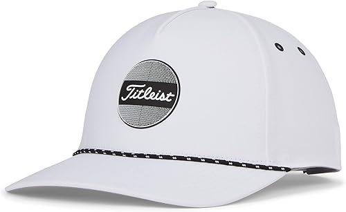 Titleist Sombrero de golf con cuerda para paseo marítimo, blanconegro