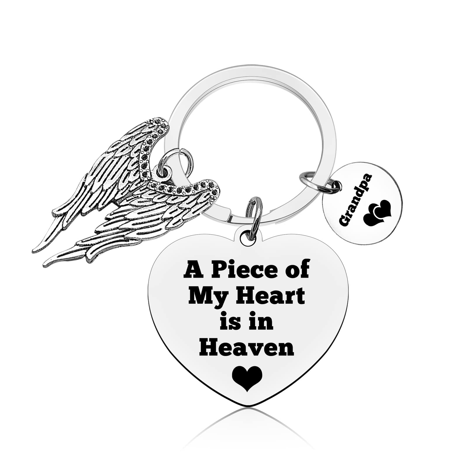 Vadaka Loss of Grandpa Gifts Grandpa Memorial Keychain Memorial Gift Sympathy Keychain for Loss of Grandfather In Memory of Grandfather Jewelry Remembrance Bereavement Funeral Present for Family