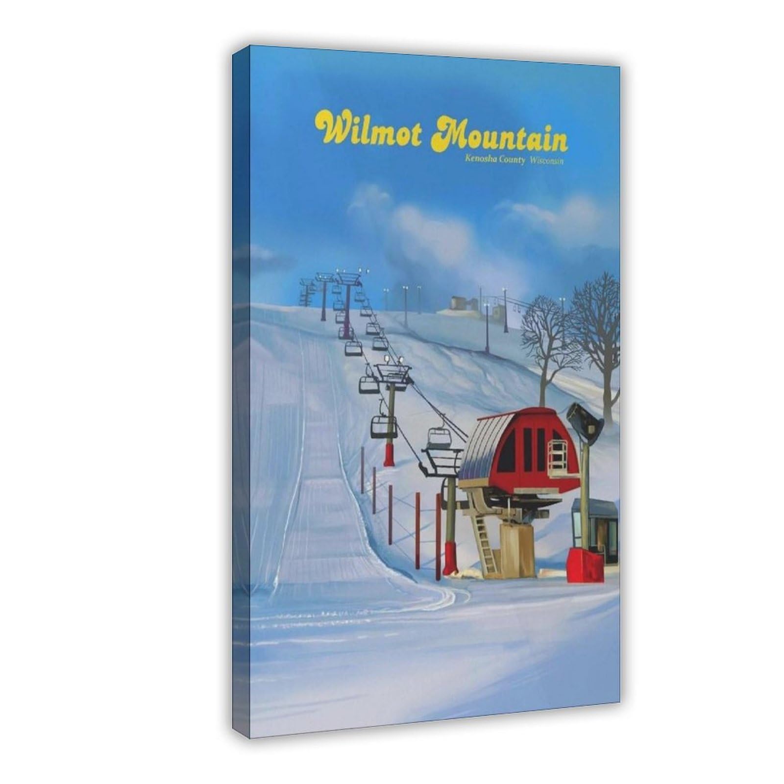 HOHHMY Wilmot Mountain Ski Resort Canvas Poster for Dorm Room Decor Gift