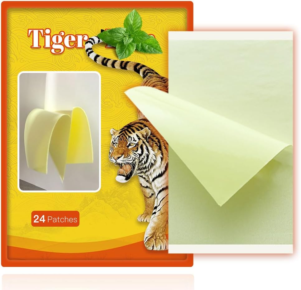 48pcs Tiger Patches,Tiger Plaster for use on Neck, Shoulder, Waist, Body Muscles, etc.