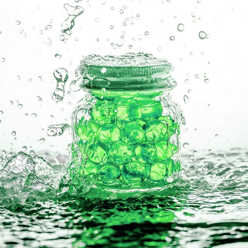 Image of COOLCOLD Gel Blaster Refill Ammo - 20,000 Non-Toxic 7-8mm Water Beads for Gel Guns - Safe for Adults 15+ - Transparent Green - Pack of 2 - Can Also Be Used for Home Decor