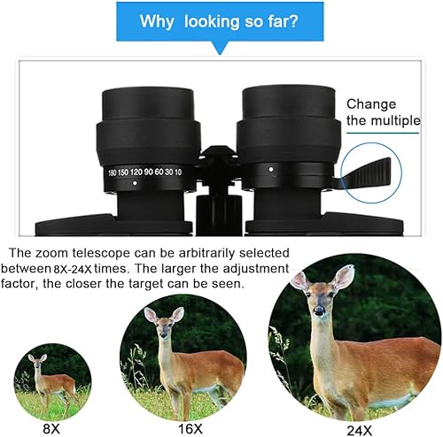 Miniatura 2 de Prismáticos gran angular del telescopio 10-180X90 de la gama larga 8X-24X de la alta ampliación HD