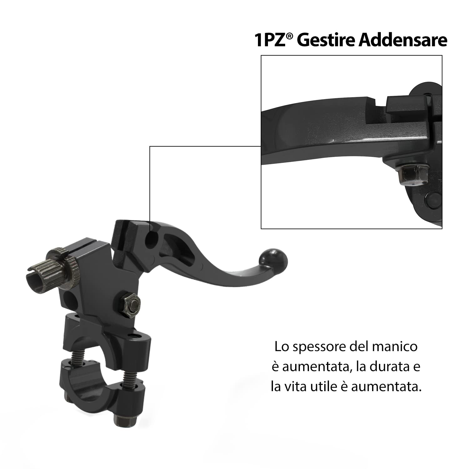 1PZ LA5-L02 7/8 Pollici 22mm Alluminio Nero Sinistra Leva del Freno Frizione Maniglia Persico per 50cc 70cc 90cc 110cc 125cc Pit Dirt Bike Motocross Moto