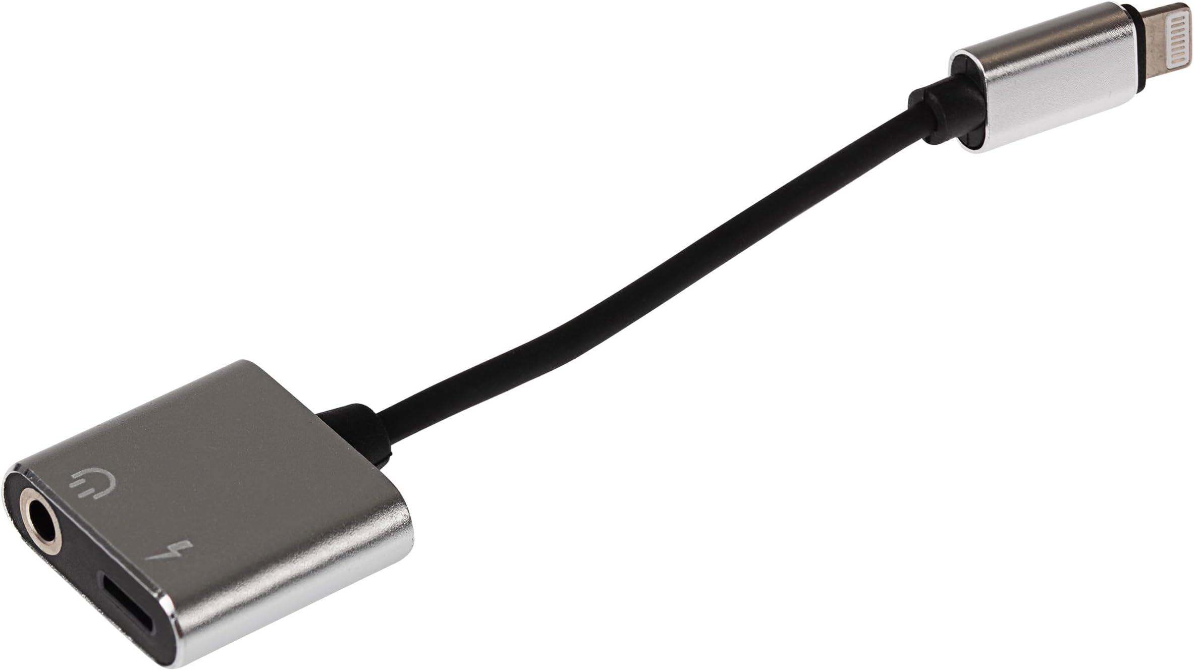 Maplin Lightning Connector to 3.5mm Headphone Audio Jack & Lightning Charging Port Adapter